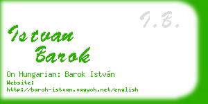 istvan barok business card